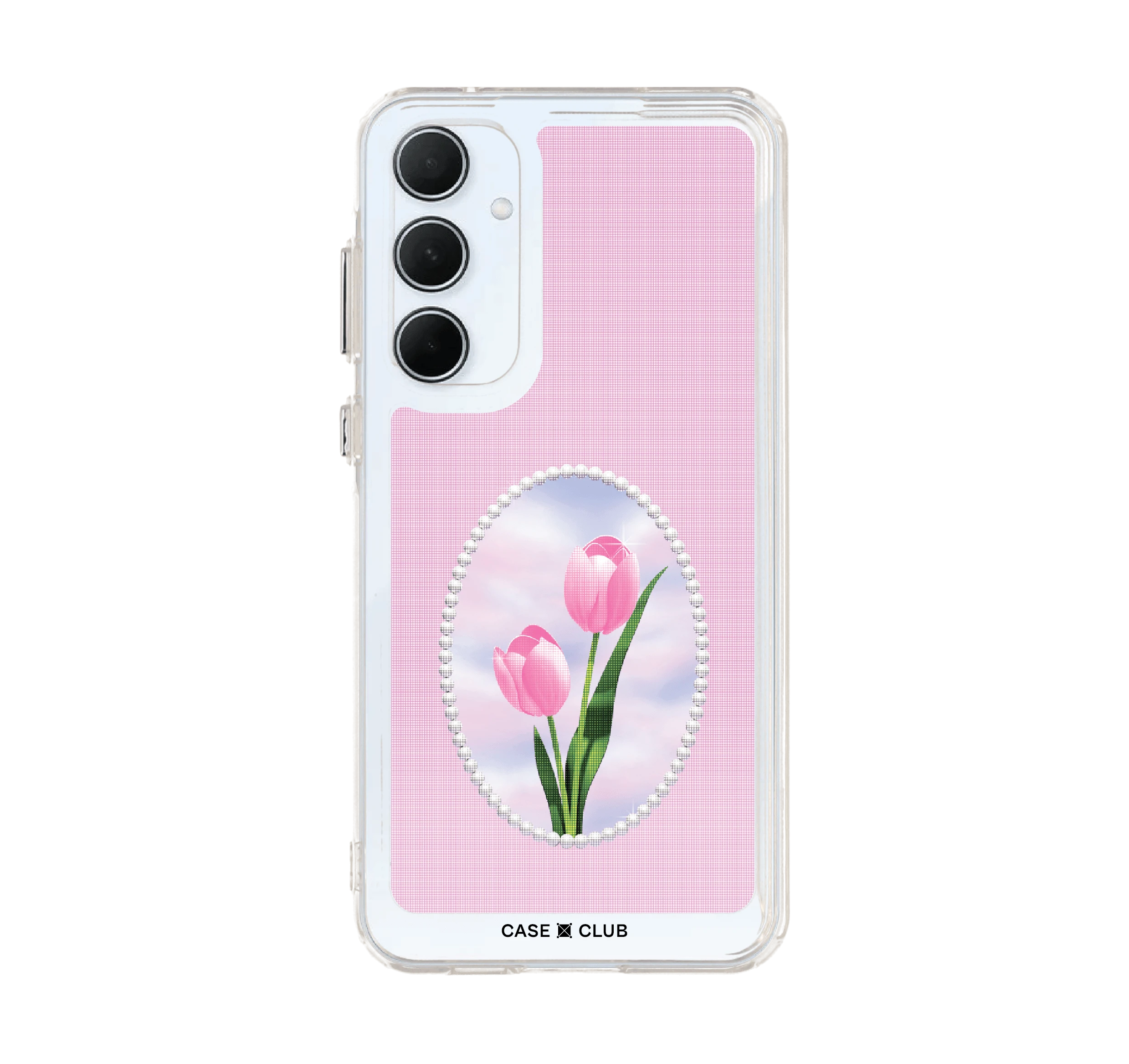 เคสใส samsung a55 กรอบรูปดอกทิวลิป